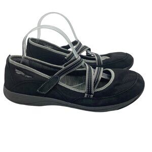 Dansko Black Mary Jane Style Shoes Crisscross Straps Rubber Sole Women EU 41